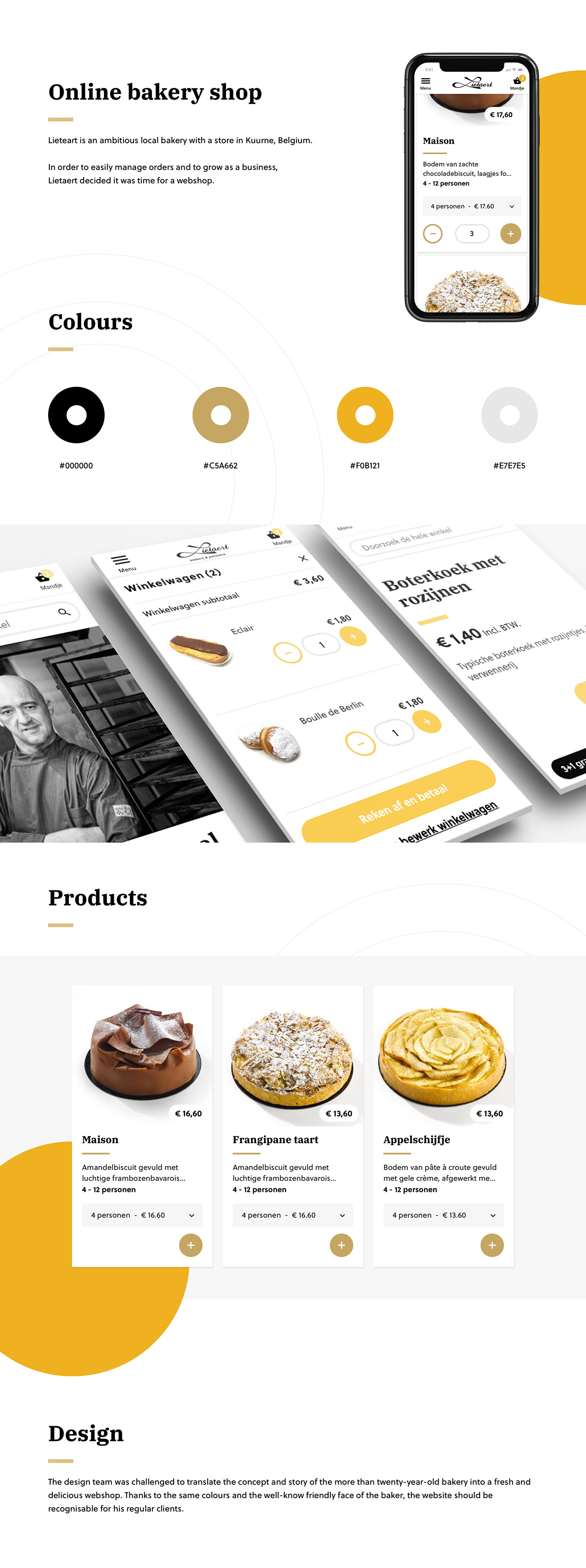 Lietaert bakery webshop design showcase